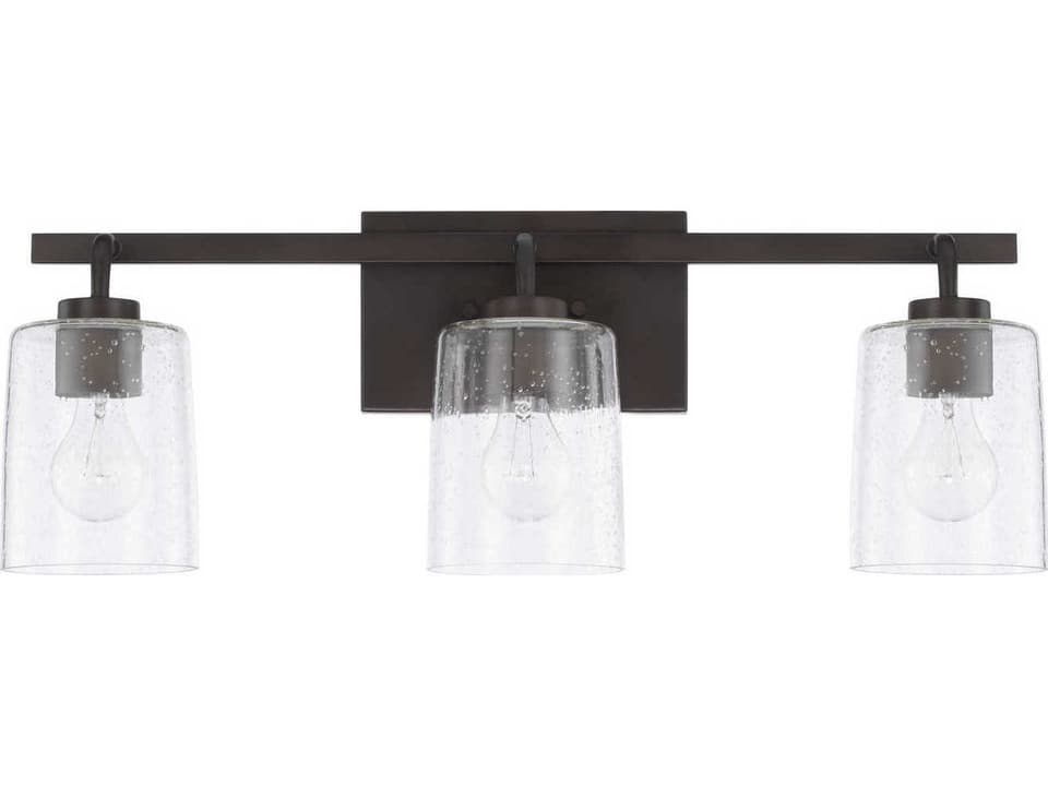 Greyson 3-Light Industrial Vanity Light in Bronze