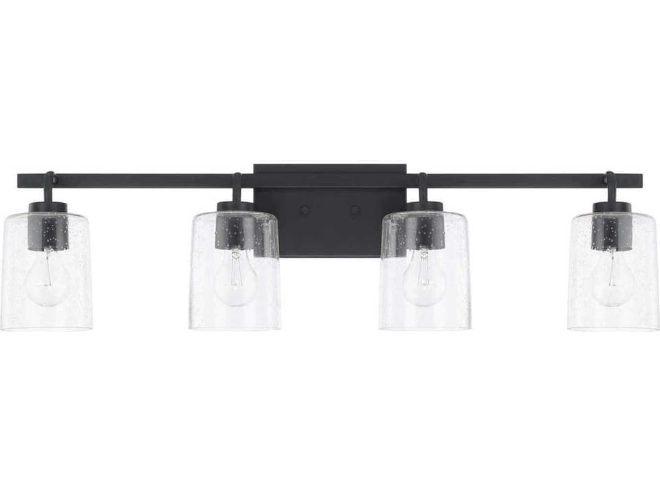 Greyson 4-Light Vanity Light in Matte Black