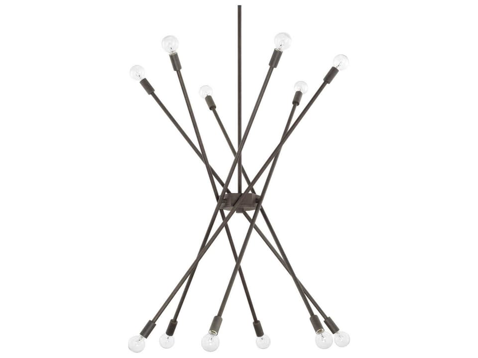 Kris 12-Light Adjustable Chandelier in Nordic Grey
