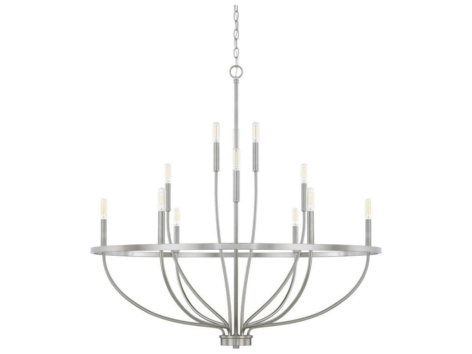 12-Light Greyson Chandelier in Brushed Nickel