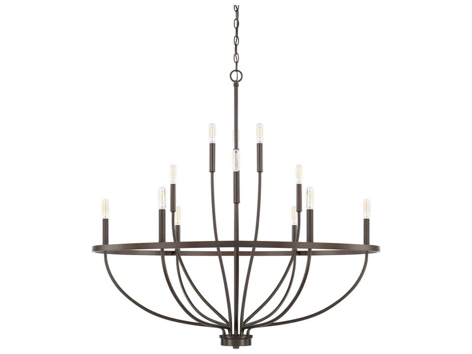 12-Light Greyson Chandelier in Bronze