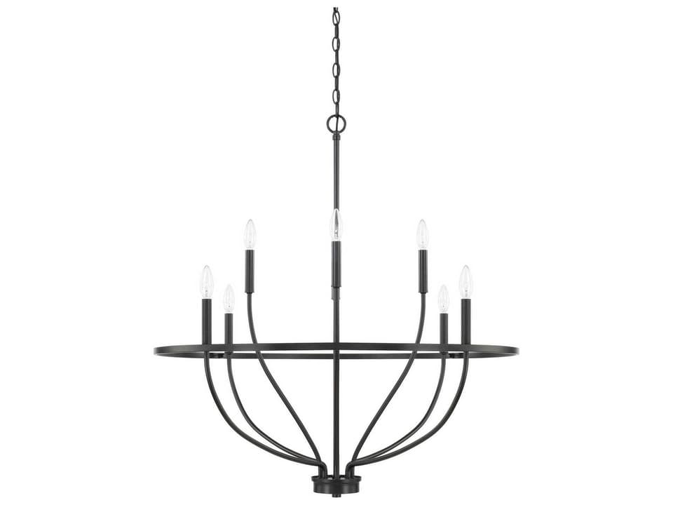 Greyson 8-Light Chandelier in Matte Black
