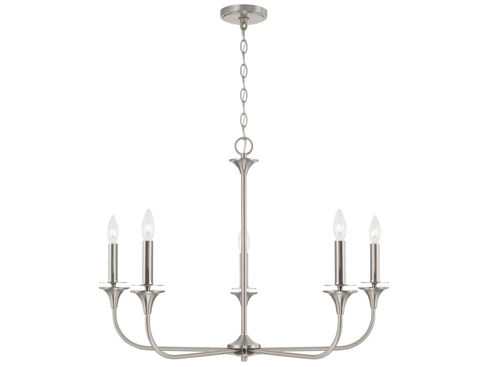 5-Light Presley Chandelier in Brushed Nickel