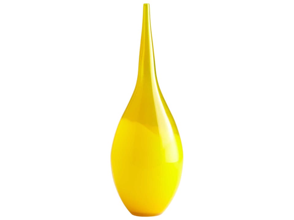 Moonbeam Large Yellow Glass Vase