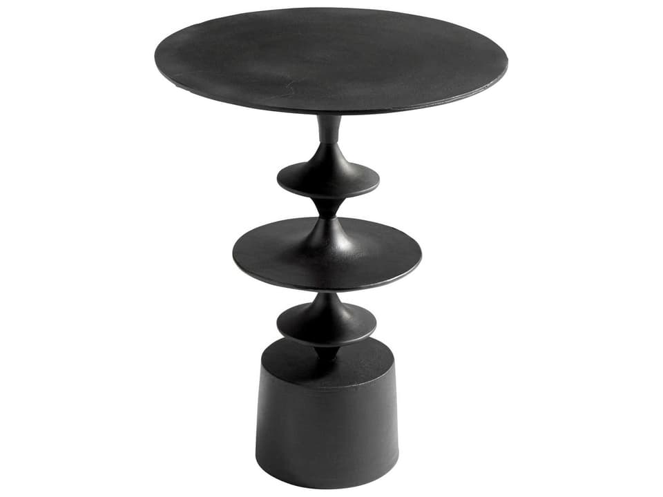 Eros Round End Table in Bronze