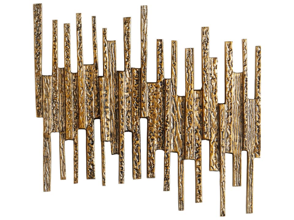 Ledger Medium Abstract Wall Decor in Antique Brass