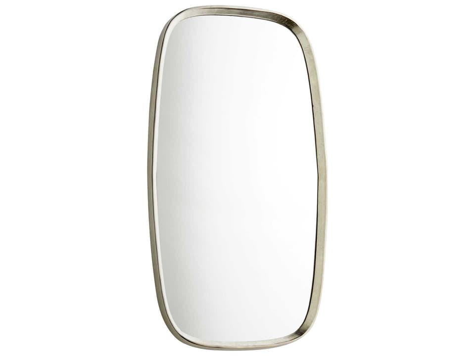 Vela Wall Mirror Silver Rounded Rectangle Aluminum Glass
