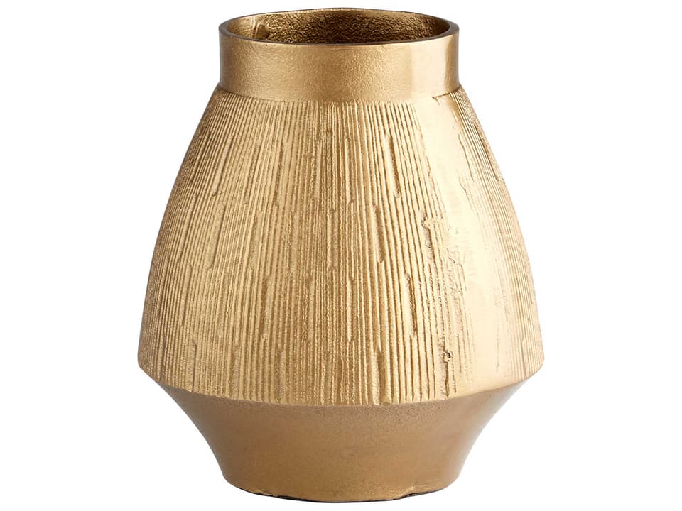 Dorado Aluminum Decorative Vase in Gold