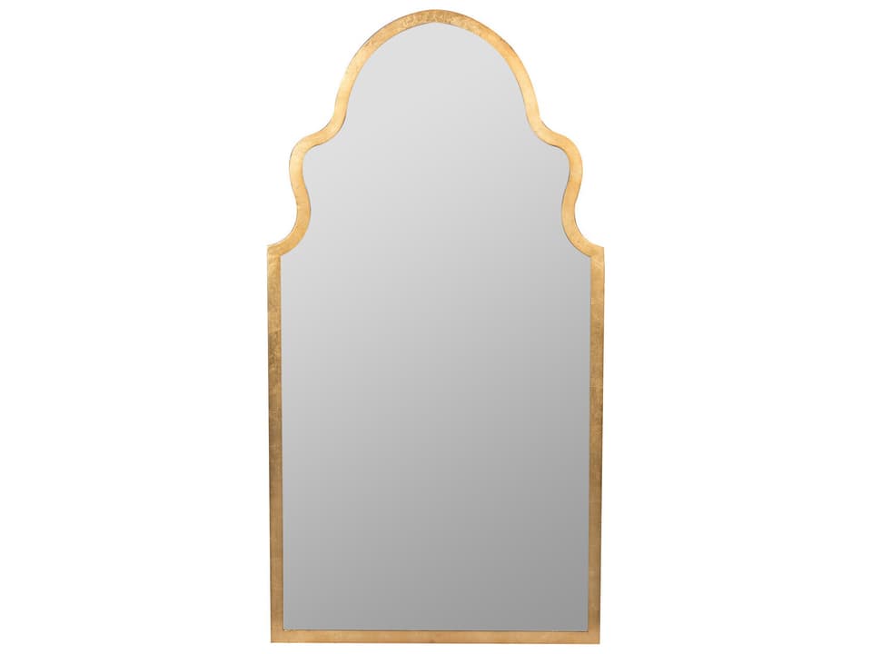 Lincoln Arched Wall Mirror in Gold Leaf Finish
