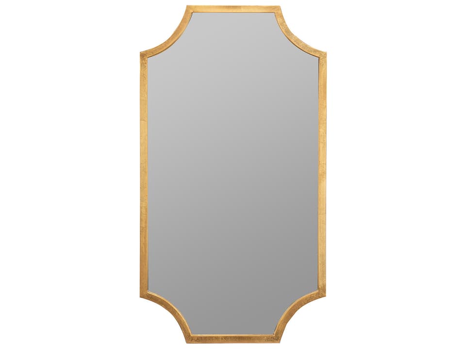 Lina Wall Mirror in Gold Leaf with Metal Frame