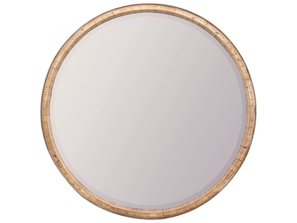 Beckett 36-Inch Round Wall Mirror in Reclaimed Wood