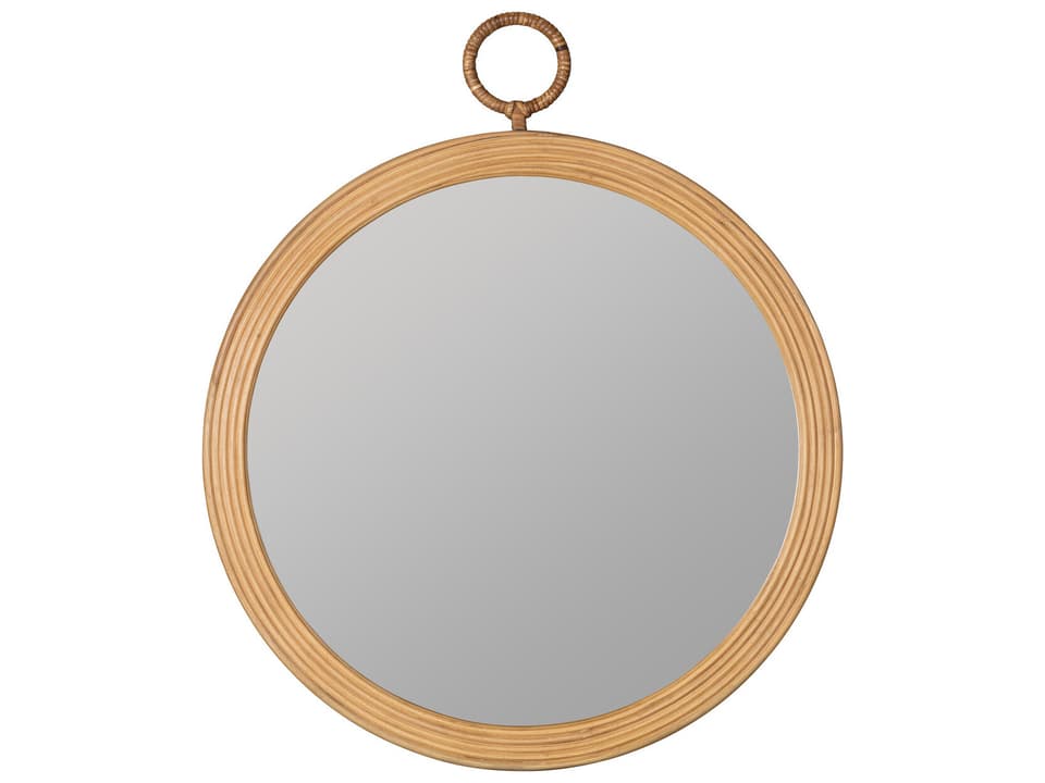 Deena Natural Rattan Wood Wall Mirror