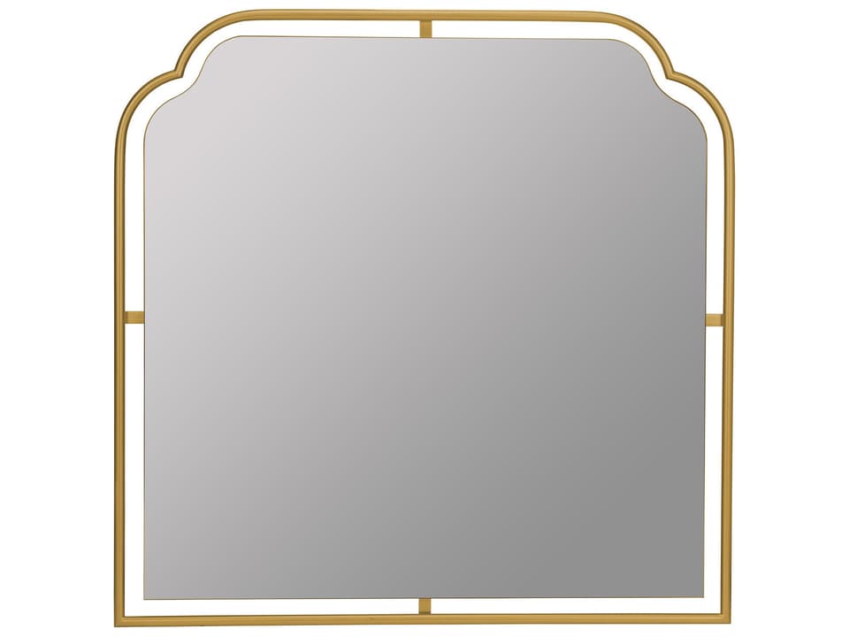 Sebastian Gold Metal Frame Square Wall Mirror