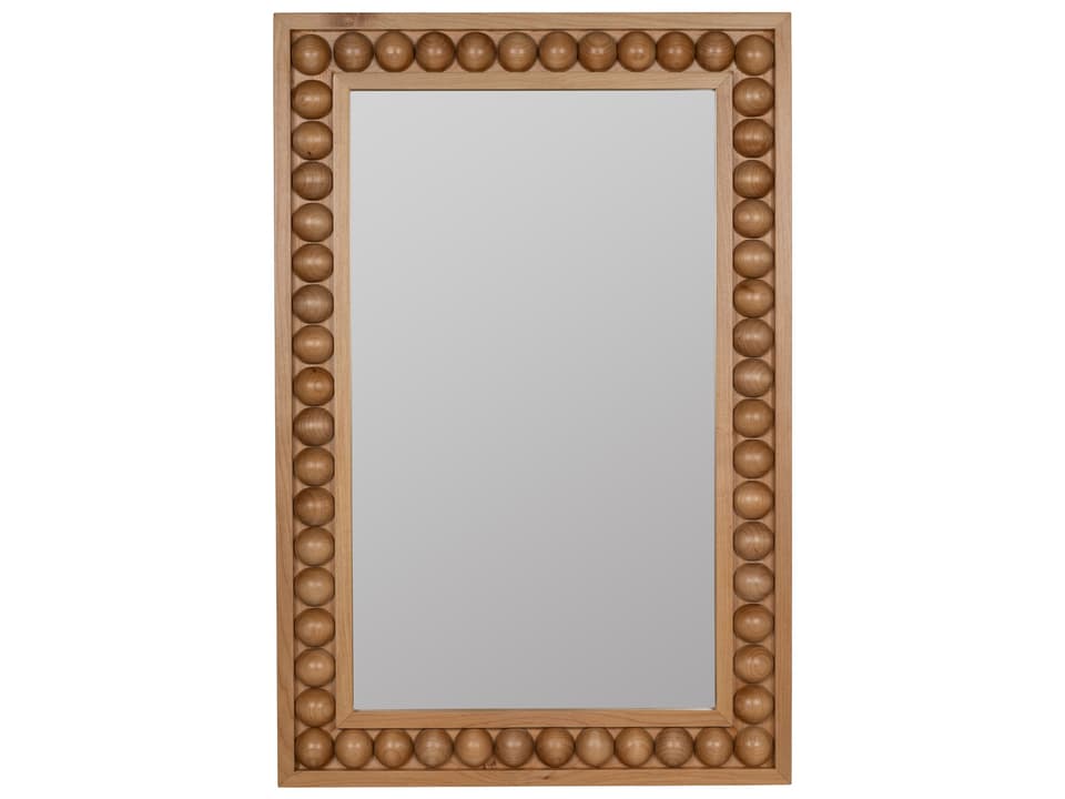 Brayden Rectangle Wall Mirror in Honey Oak Wood
