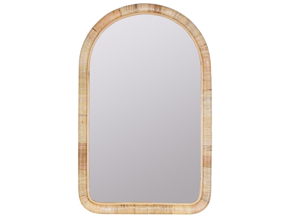 Brienne Rattan Wall Mirror in Natural Finish