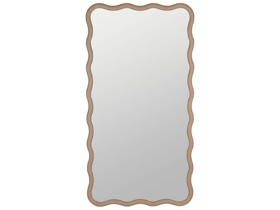 Candace Natural Oak Rectangular Floor Mirror