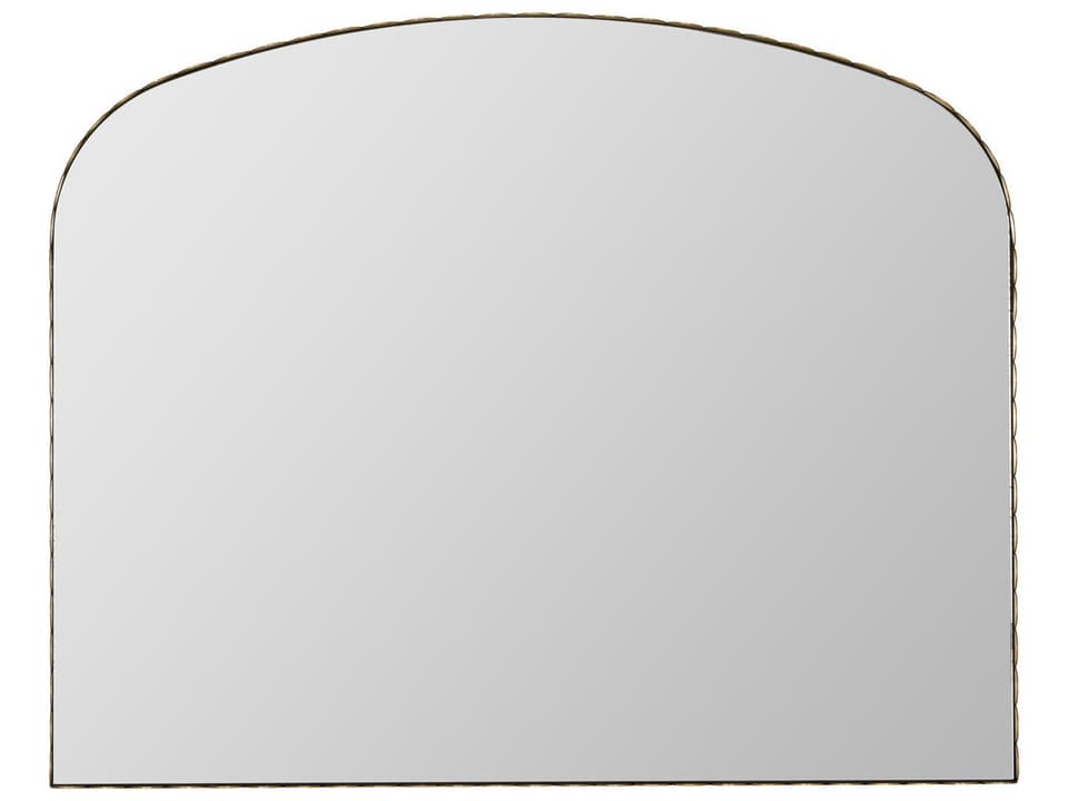 Jules Arched Scalloped Gold Wall Mirror