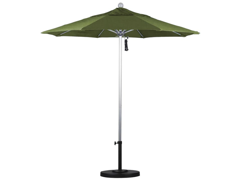 California Outdoor Patio Umbrella Custom Venture Series 7.5 Foot Octagon Market Aluminum Outdoor Patio Umbrella with Push Lift System