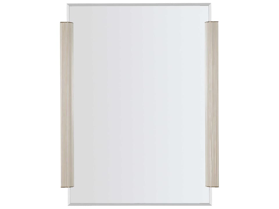 Classic Love to Look! Rectangular Wall Mirror in Matte Pearl and Gold
