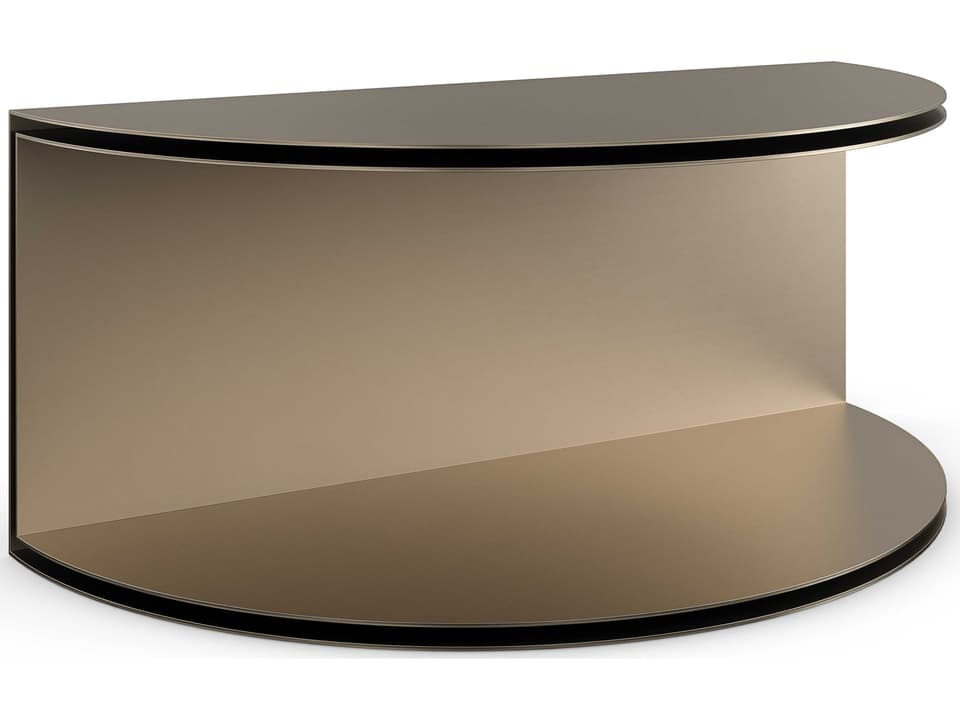 All Together Round Metal Cocktail Table in Champagne Gold