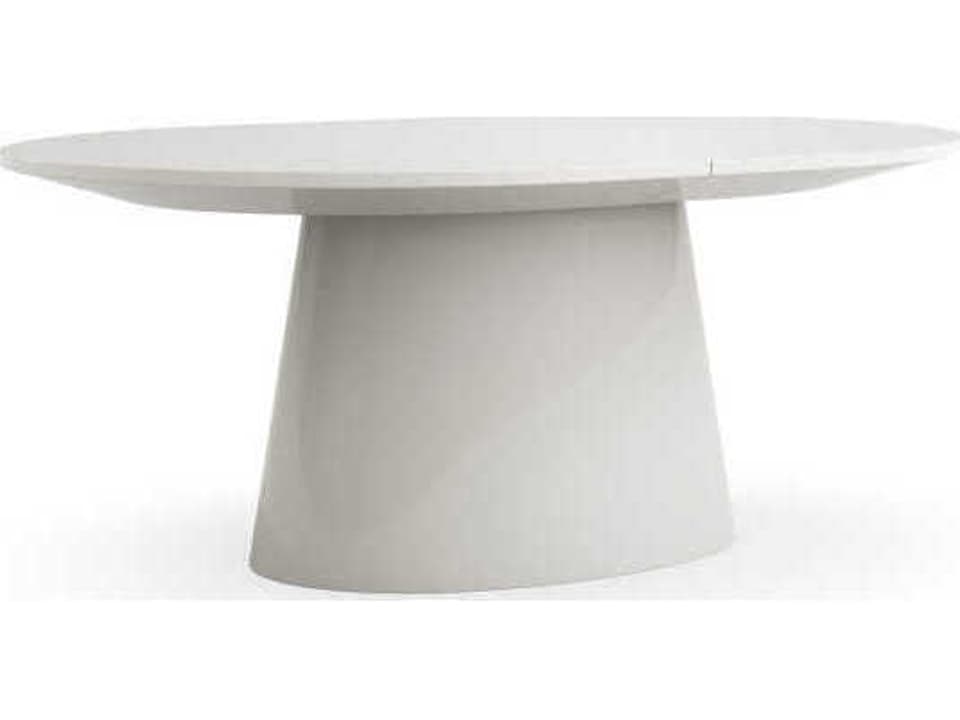 Paragon Oval Dining Table in Blanc Gloss Wood