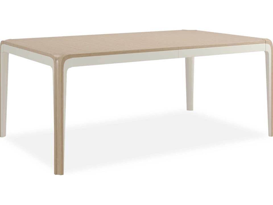 Room For More Rectangle Extension Dining Table in Moonstone and Almond Milk