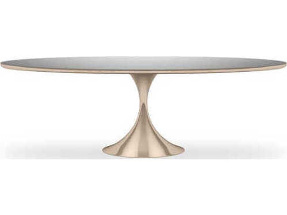 Semper 96 Oval Dining Table in Whisper of Gold