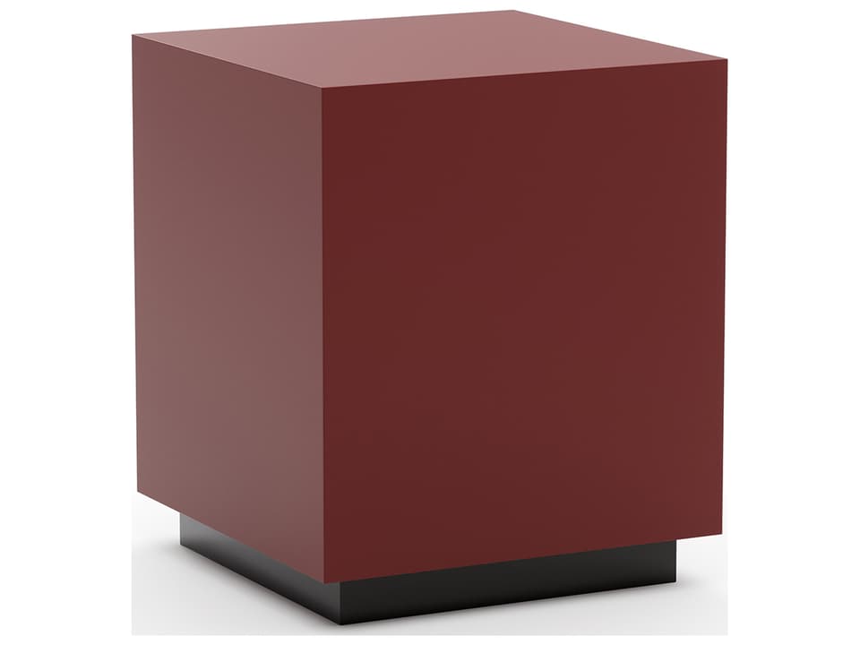Cocktail Couture Square End Table in Rouge Red Gloss