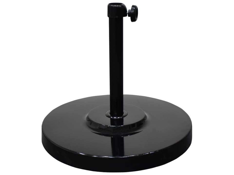 50 Pound Round Patio Umbrella Base in Black Steel