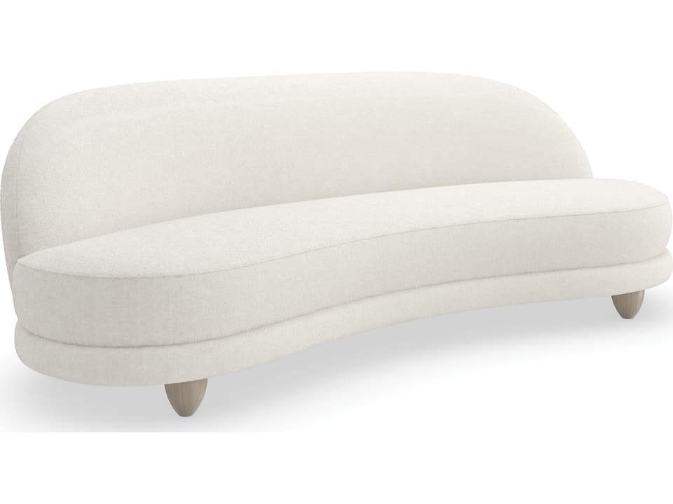 Modern Resort 3-Seat Two-Tone Boucle Sofa in Sabbia Finish