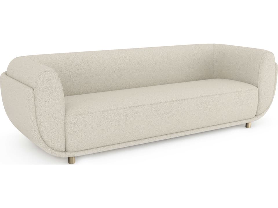 Cocoon 3-Seat Performance Boucle Sofa in Whisper of Gold