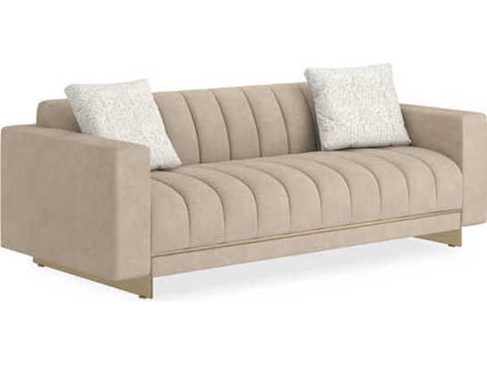 84 Well Balanced 3-Seat Sofa in Moonstone Basketweave Fabric