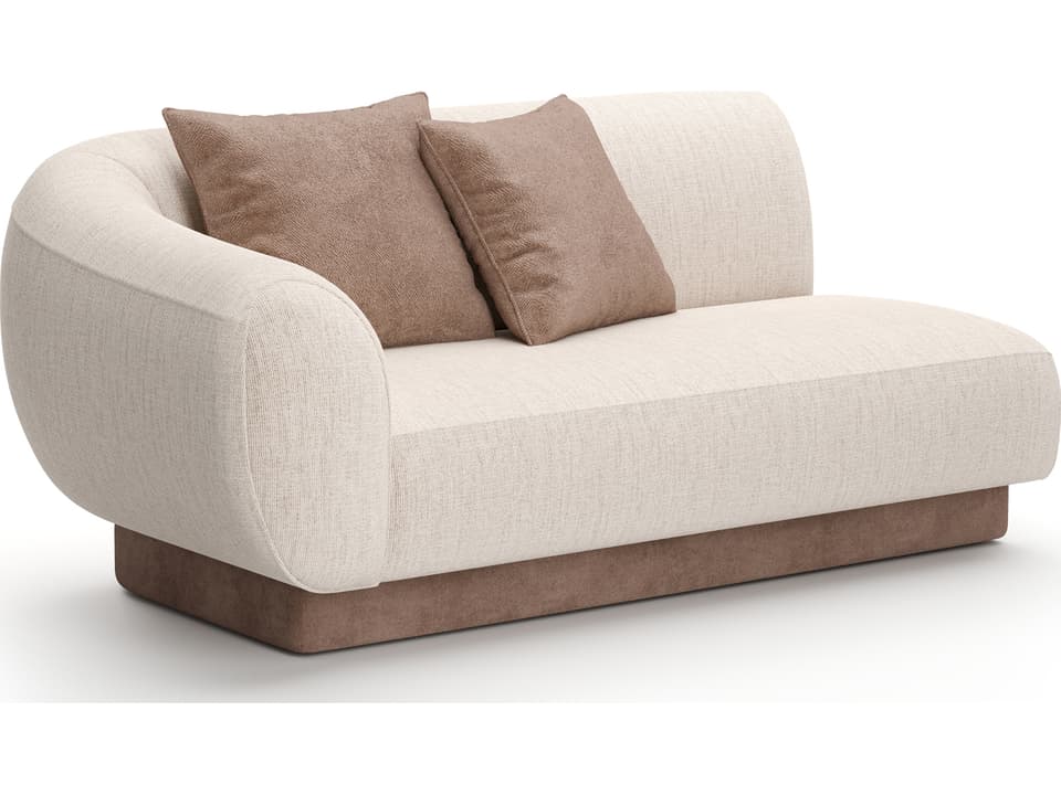 Seta RAF Oatmeal Ribbed Linen Loveseat