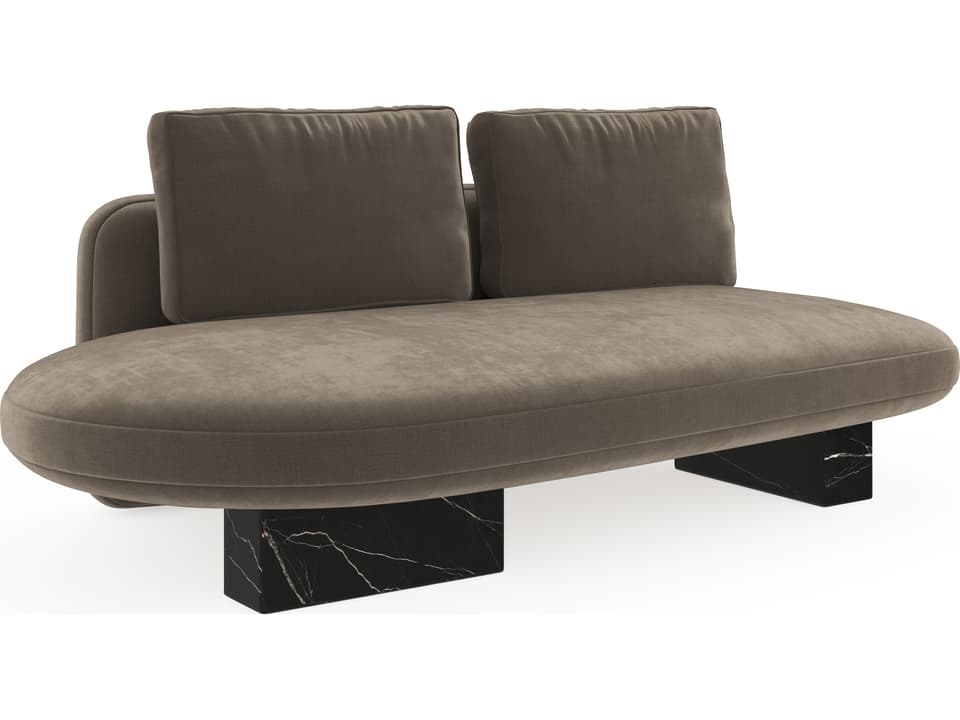 Overlap Brown Upholstered Loveseat