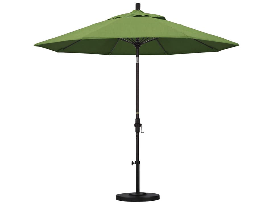 Sun Master Series 9 Foot Octagon Aluminum Market Umbrella with Crank Lift