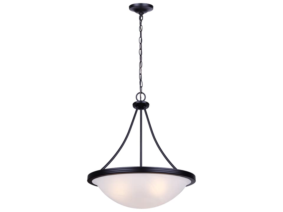 Devon 3-Light Chandelier with Alabaster Glass in Matte Black