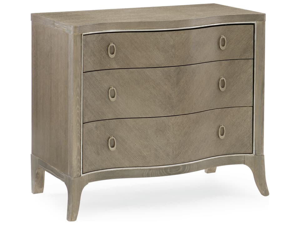 Avondale 3-Drawers Brown Ash Wood Nightstand