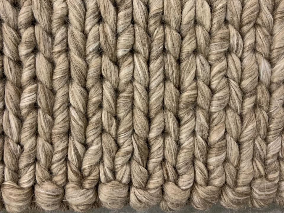 Giovanna Hand-Woven Braided Wool Blend Area Rug Multi-Color