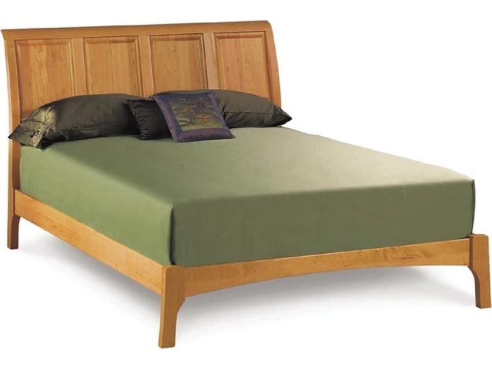 Sarah California King Sleigh Bed in Solid Cherry and Maple Hardwood