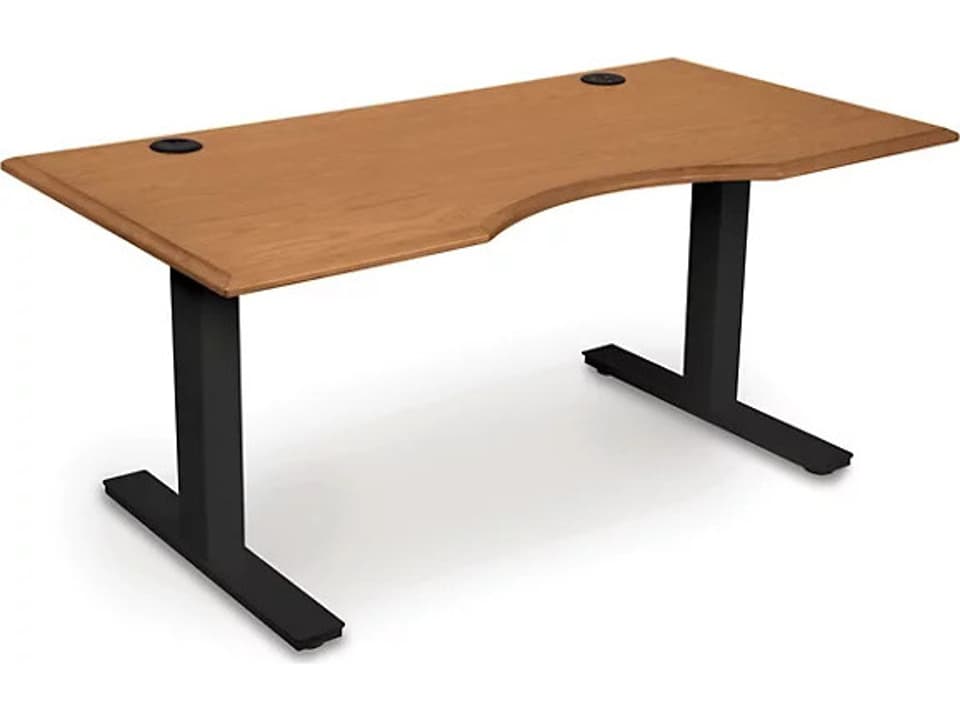 Invigo 26x48 Inch Rectangle Sit-Stand Desk with Cutout Eased Edge