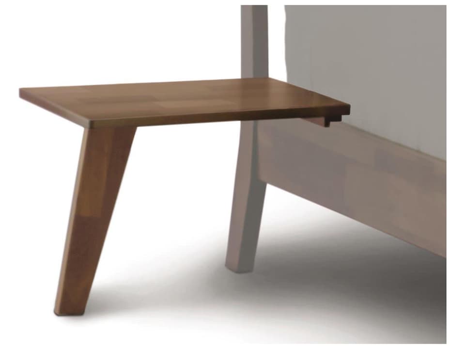 Linn Attached Nightstand Solid Hardwood with Natural Finish Options