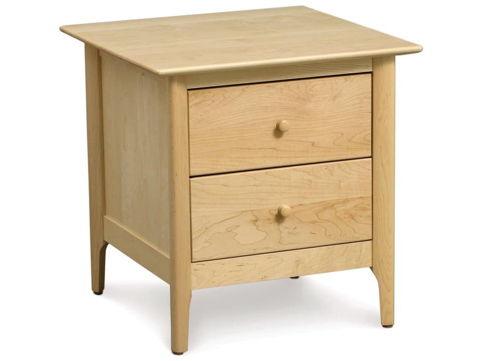 Sarah 2-Drawer Nightstand in Solid Cherry or Maple Hardwood