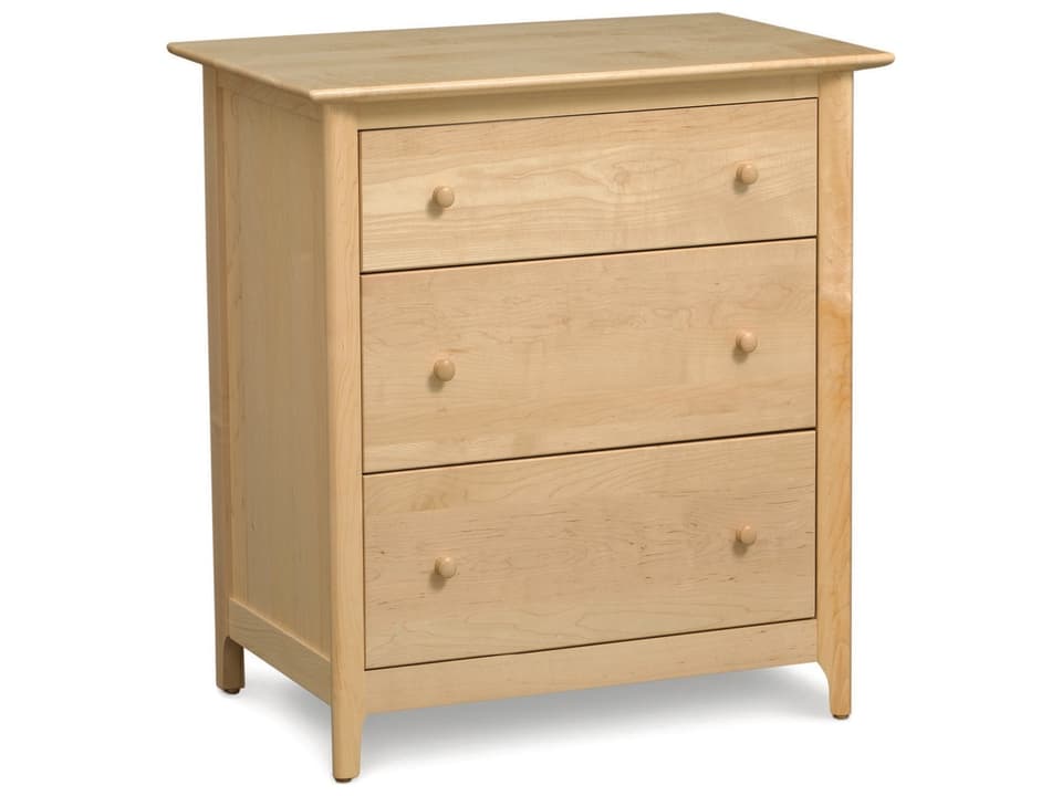 Sarah 3-Drawer Dresser in Solid Maple or Cherry with Soft-Close Drawers