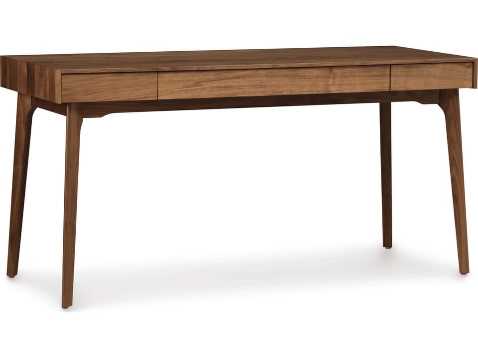Furniture Catalina Natural Walnut Solid Wood Computer Desk