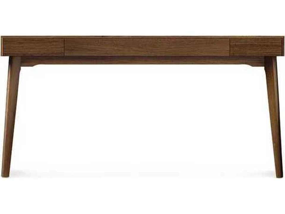 Catalina 60-Inch Natural Walnut Computer Desk with Keyboard Tray