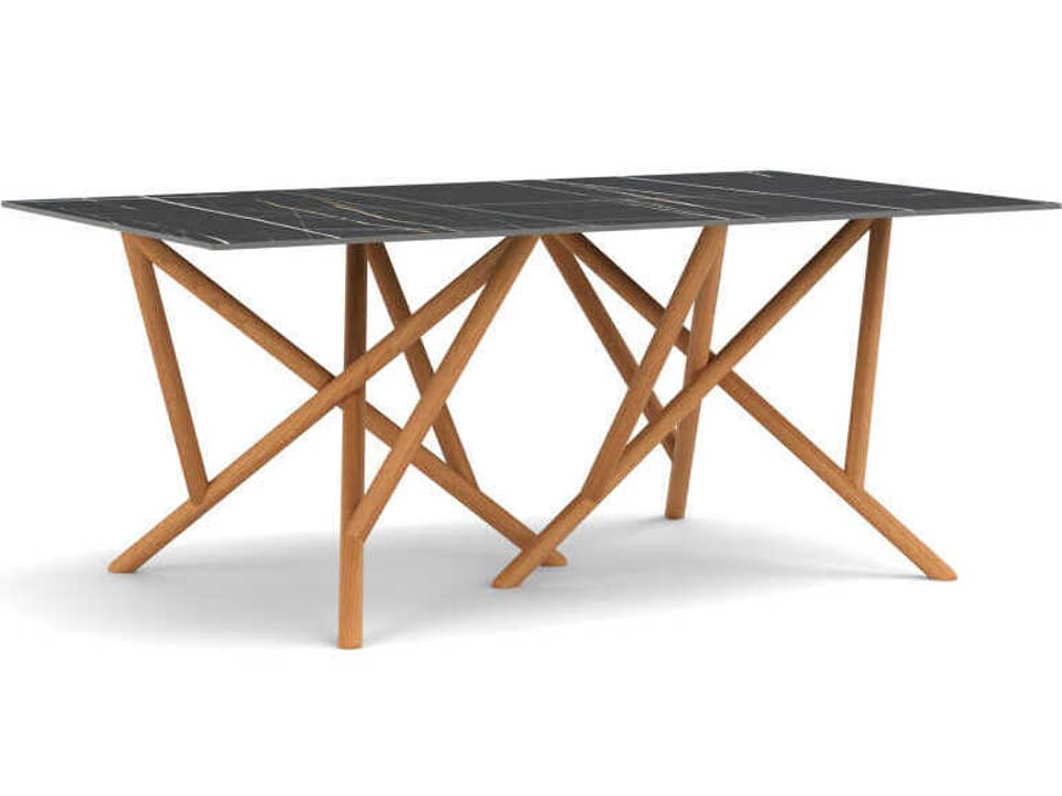 Baton Rectangular Stone Dining Table
