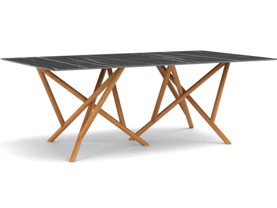 Baton Rectangular Stone Dining Table
