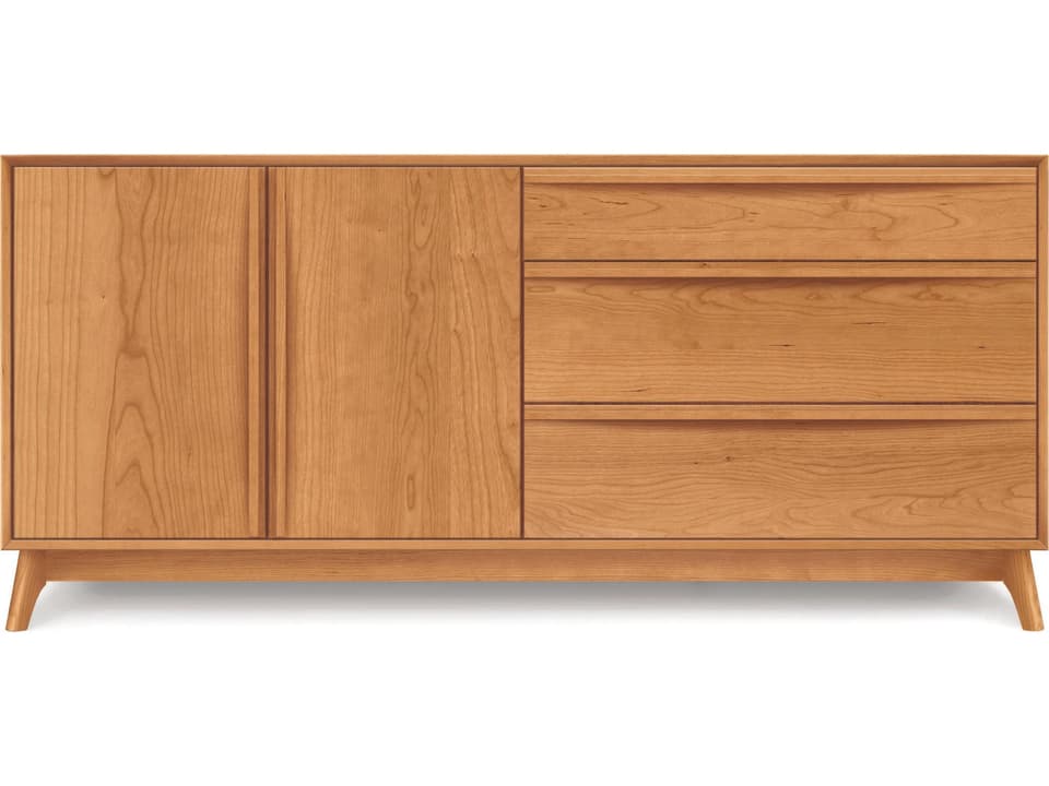Catalina 66-Inch Solid Cherry Sideboard with 3 Drawers and 2 Doors