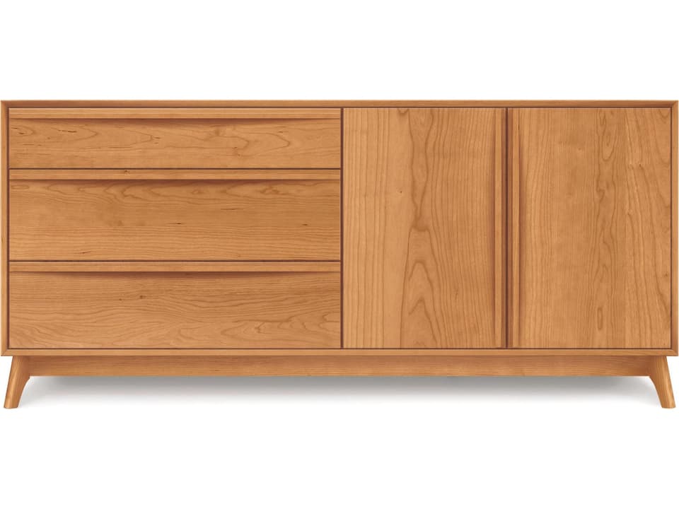 Catalina 66-Inch Sideboard with Drawers and Doors in Walnut