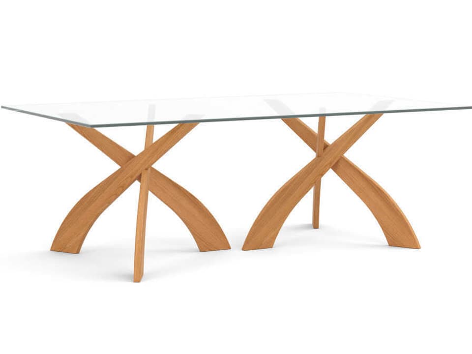 Entwine Rectangular Glass Dining Table